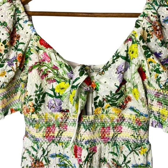 Alice + Olivia Multicolor‎ Floral Mini Dress Size 2 - Picture 4 of 9